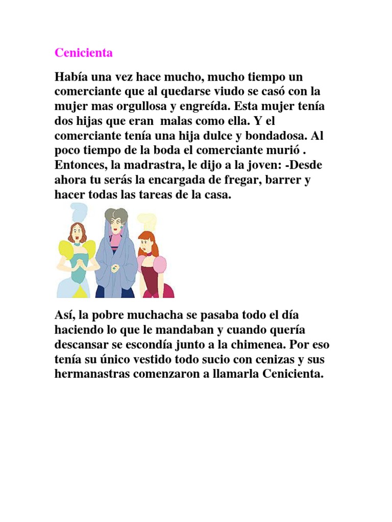 Cenicienta | PDF | Blanco como la nieve | Ocio, image size:768x1024