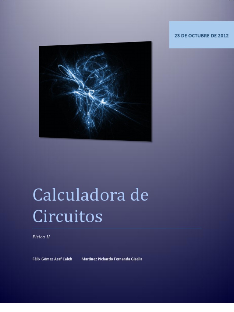 Calculadora de Circuitos | PDF | Calculadora | Resistencia Eléctrica y ...