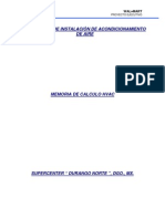 Memoria de Proyecto de Aire Acondicionado y Ventilacion