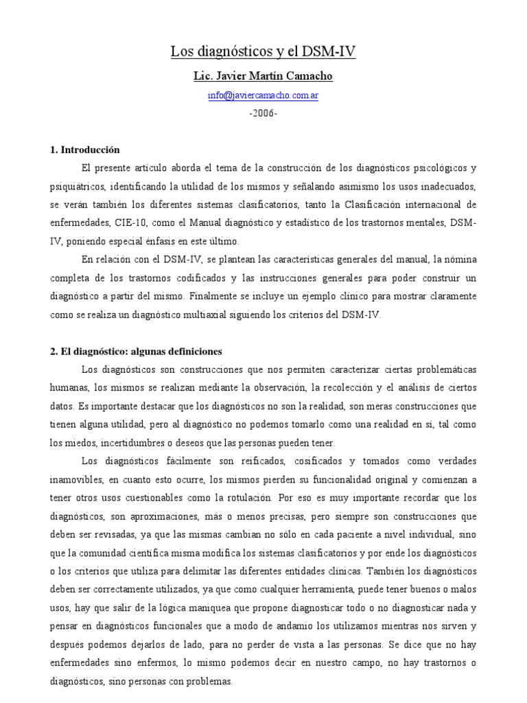 DIAGNOSTICO MULTIAXIAL
