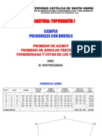 Ejemplo de Poligonal Con Brujula 2013