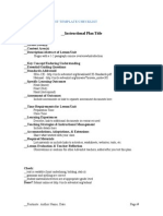 Instructional Plan Title: Circle Lesson/Unit Template/Checklist