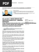 Blog Renato Saraiva - Comentários sobre a PEC 66-2012 - direitos dos trabalhadores domésticos