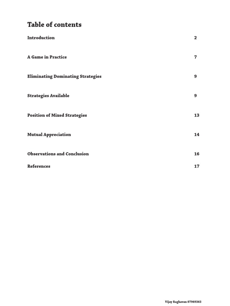dissertation game theory