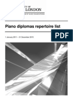 Piano Diplomas Repertoire List