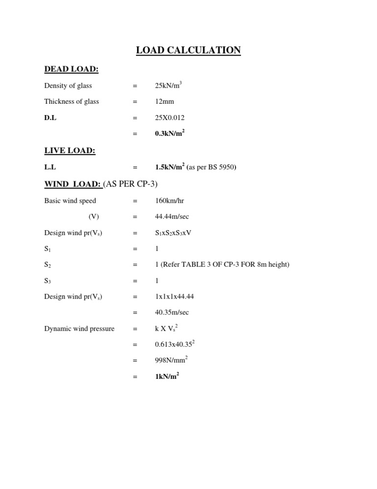 Pages From Design Calculation For Facade | PDF