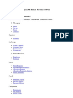 Openerp Human Resource Software: List Down The Functionalities/Tabs ?