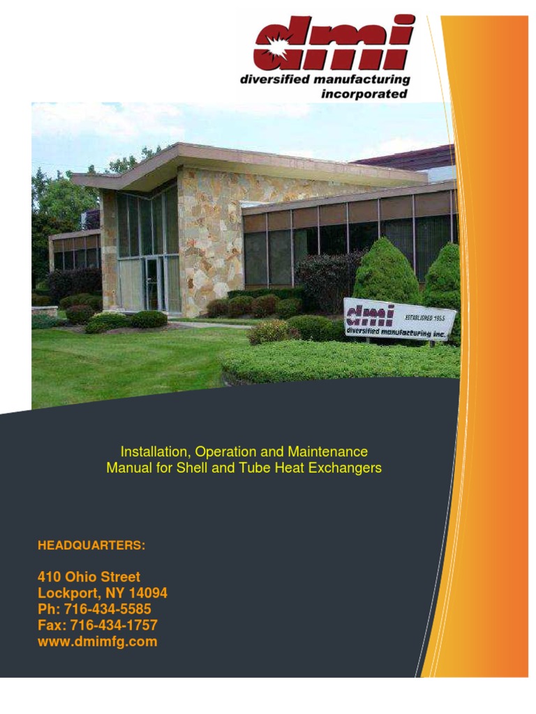 Shell and Tube Heat Exchanger Manual | PDF | Heat Exchanger | Leak