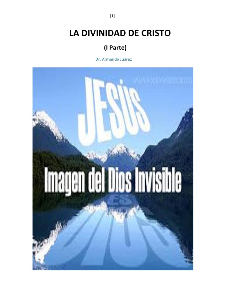 La Divinidad de Cristo Por El Dr. Armando Juarez PDF Tetragrammaton Cristo (título)