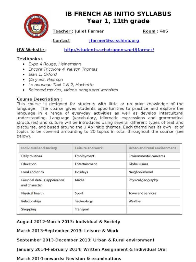 french-ab-initio-1-syllabus-homework-reading-comprehension
