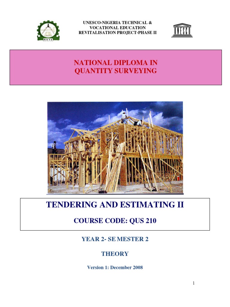 Quantity Surveying Book | PDF | Employment | Labour Economics