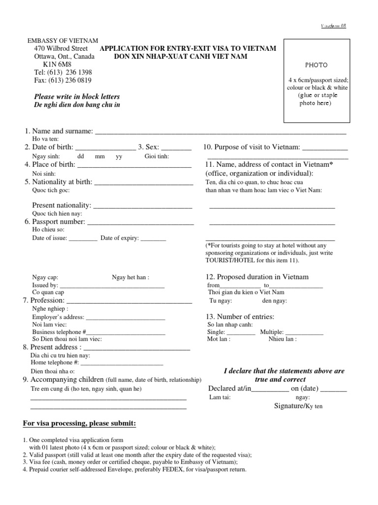 us travel visa application from canada