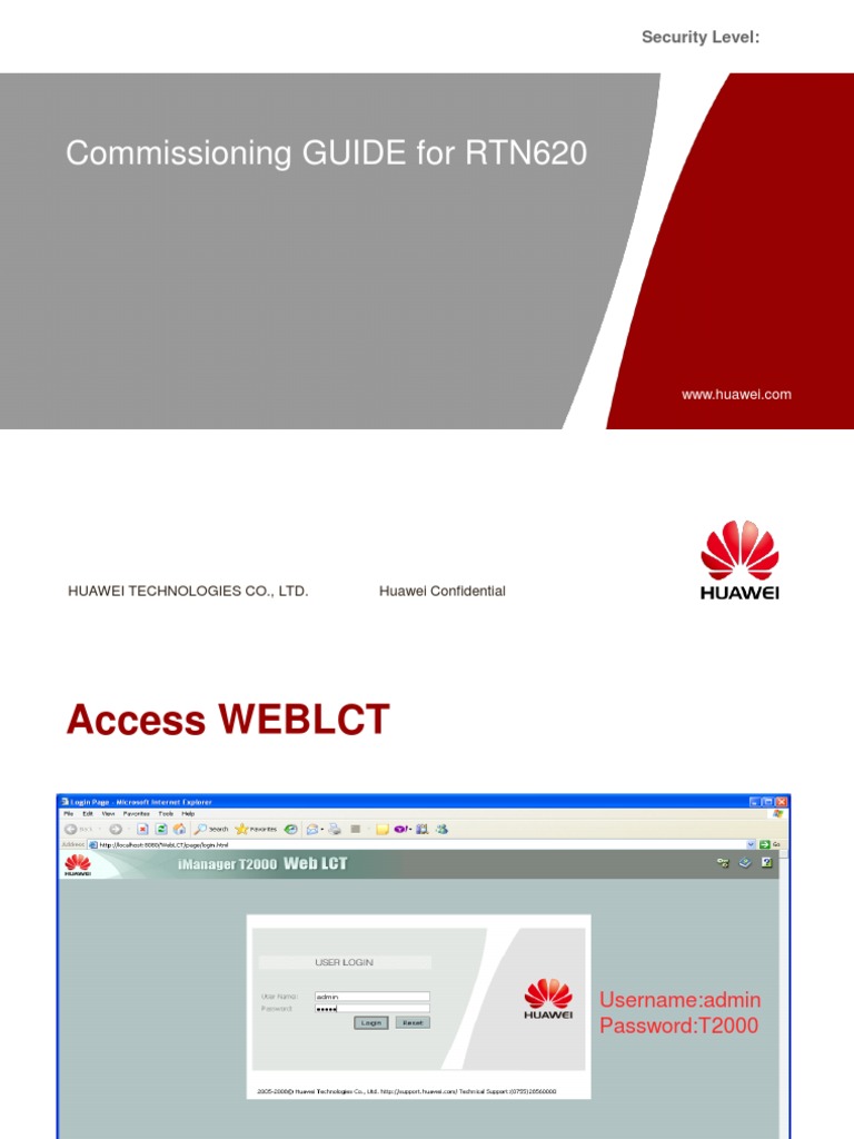 Commissioning GUIDE For RTN620: Security Level | PDF | Antenna (Radio ...