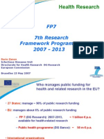 Dall Attuale Programma Sanità Pubblica Al Nuovo Programma 2007-2013: I Nuovi Obiettivi Della Strategia Europea Per La Salute