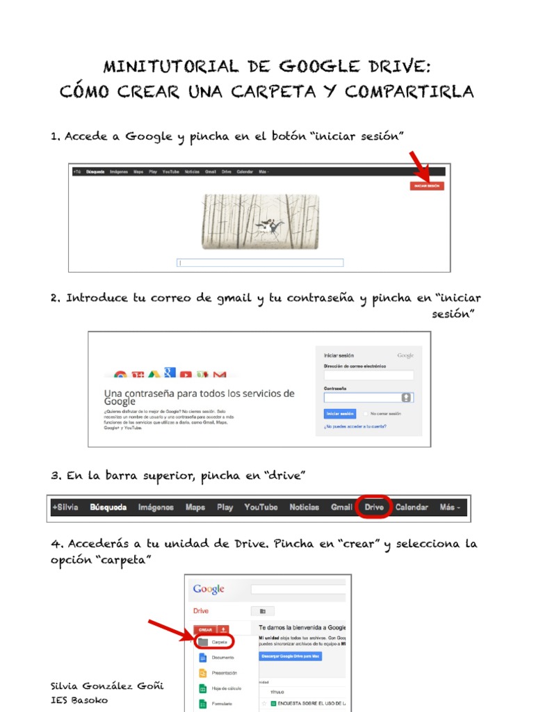 Crear y Compartir Carpeta en Google Drive | PDF | Juegos y actividades