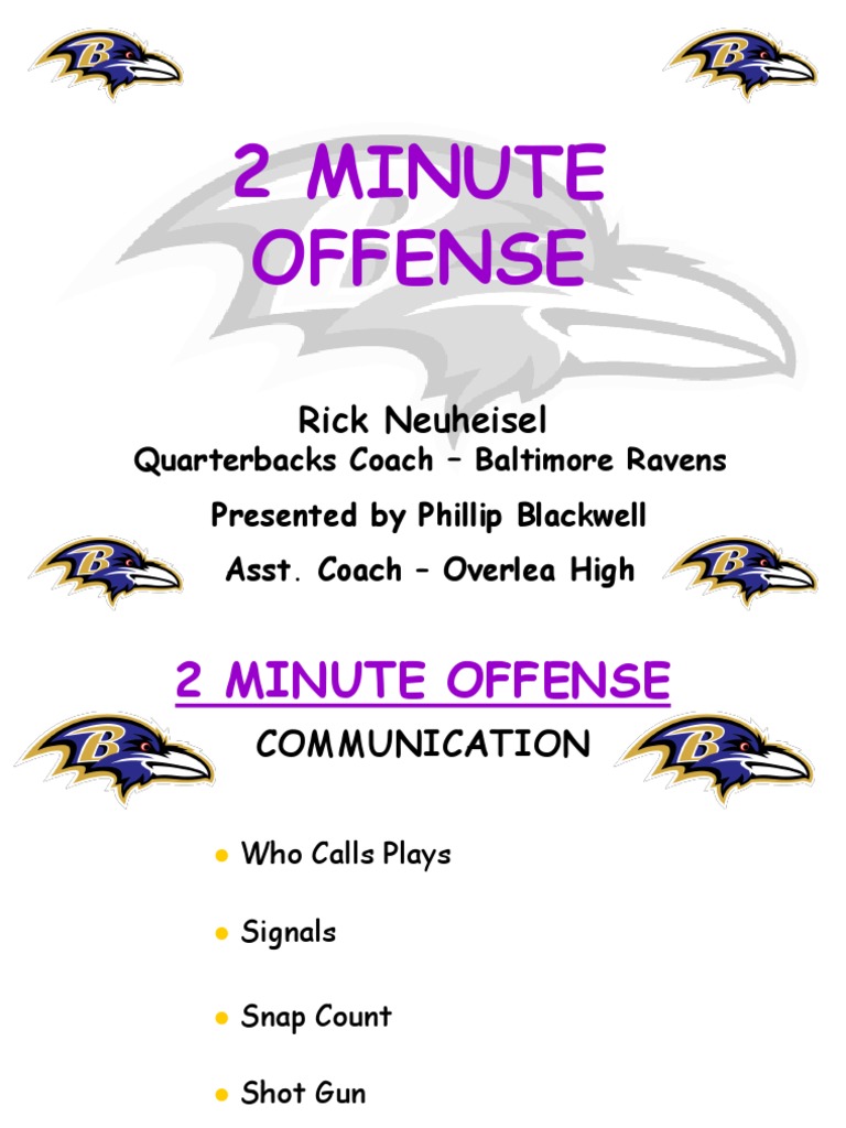 2 Minute Drill Offense Pdf Quarterback American Football Teams