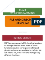 File and Directory Handling