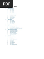 SQL Tutorial Topics