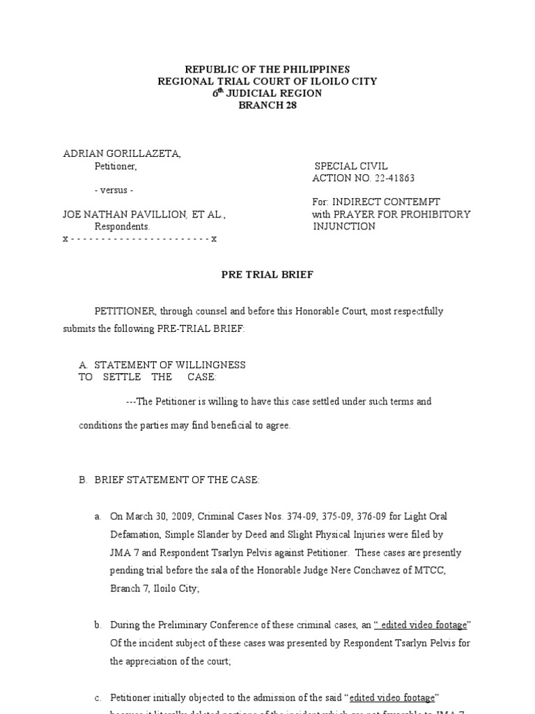 Iloilo Court Indirect Contempt Case | PDF | Witness | Defamation