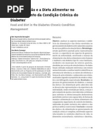 A alimentação e a dieta alimentar no gerenciamento da condição crônica do diabetes