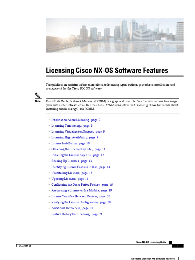 Cisco NX-OS Licensing Overview | PDF | Installation (Computer Programs ...