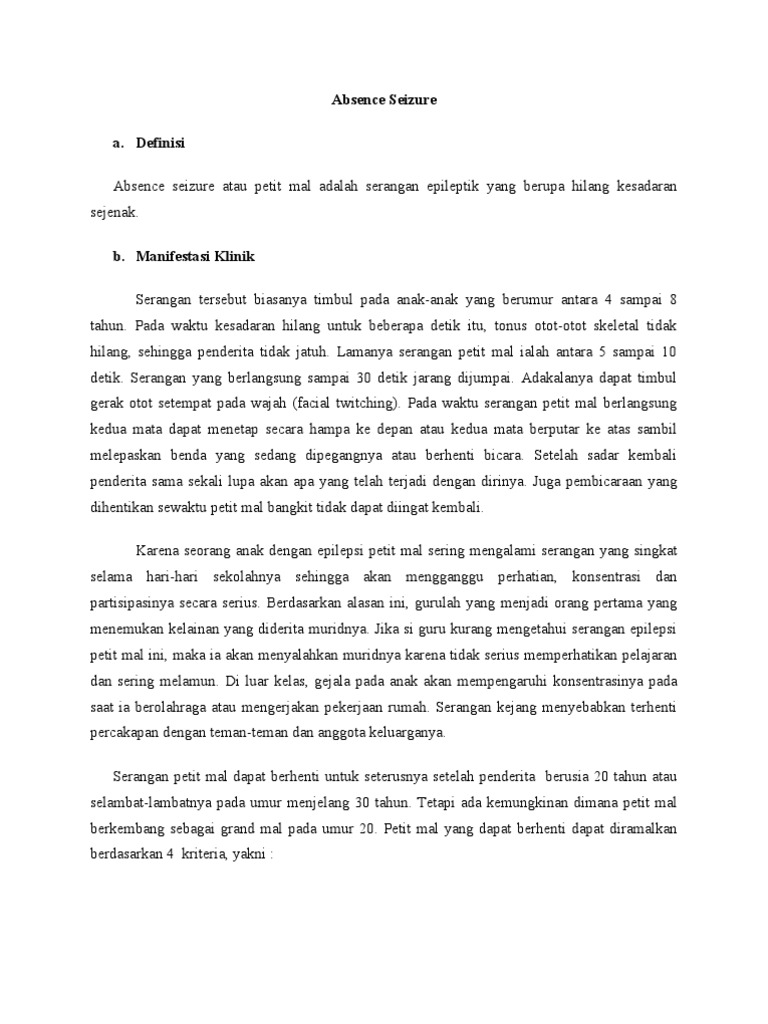 Absence Seizure PDF