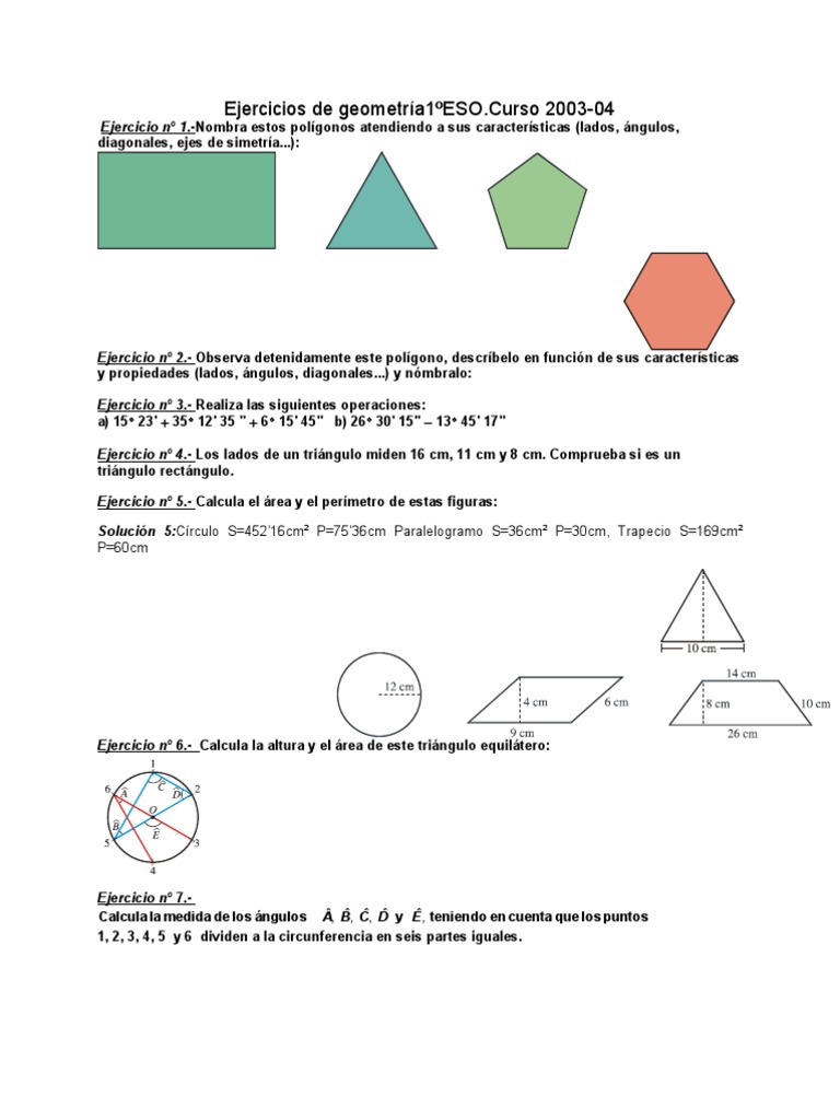 Problemas Geometria Pdf Triangulo Rectangulo