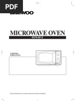 Microwave Oven: Operating Instructions