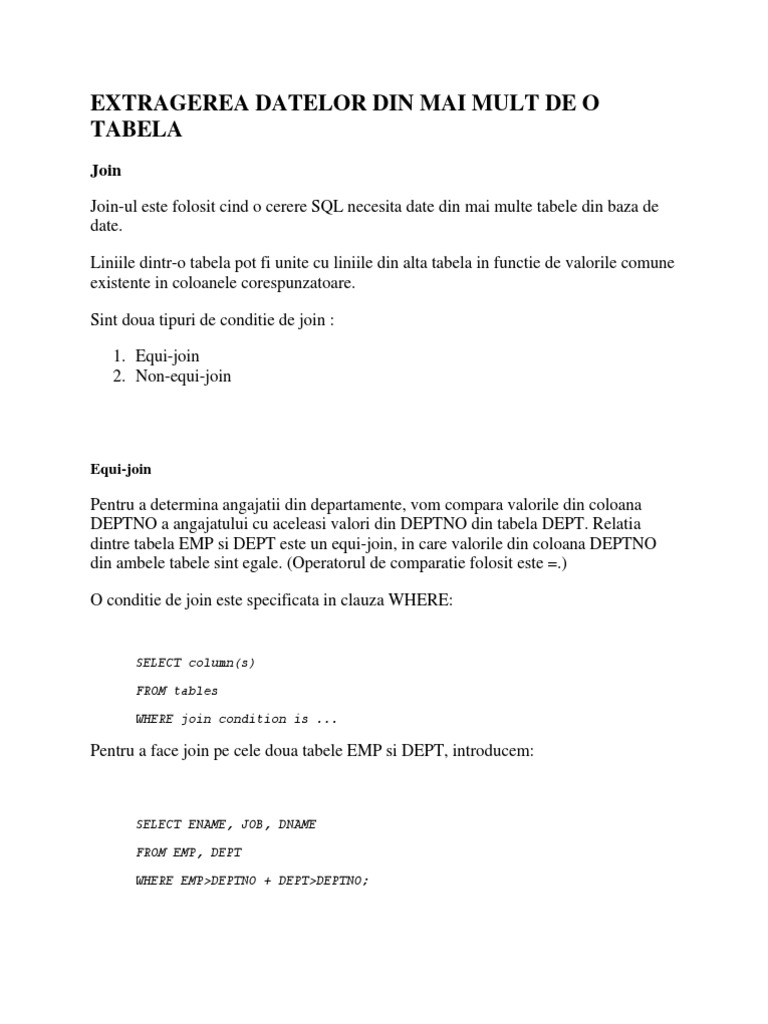 SQL Joins | PDF