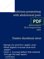 Conditions Presenting With Abdominal Pain