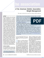 American Dietetic Association - Weight Management Position Paper