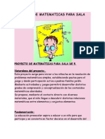 Proyecto de Matematicas para Sala de 5