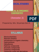 Syllabus Physical & Organic Chem. - Pre-Med (Sem.2)