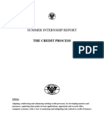 Summer Internship Report: The Credit Process