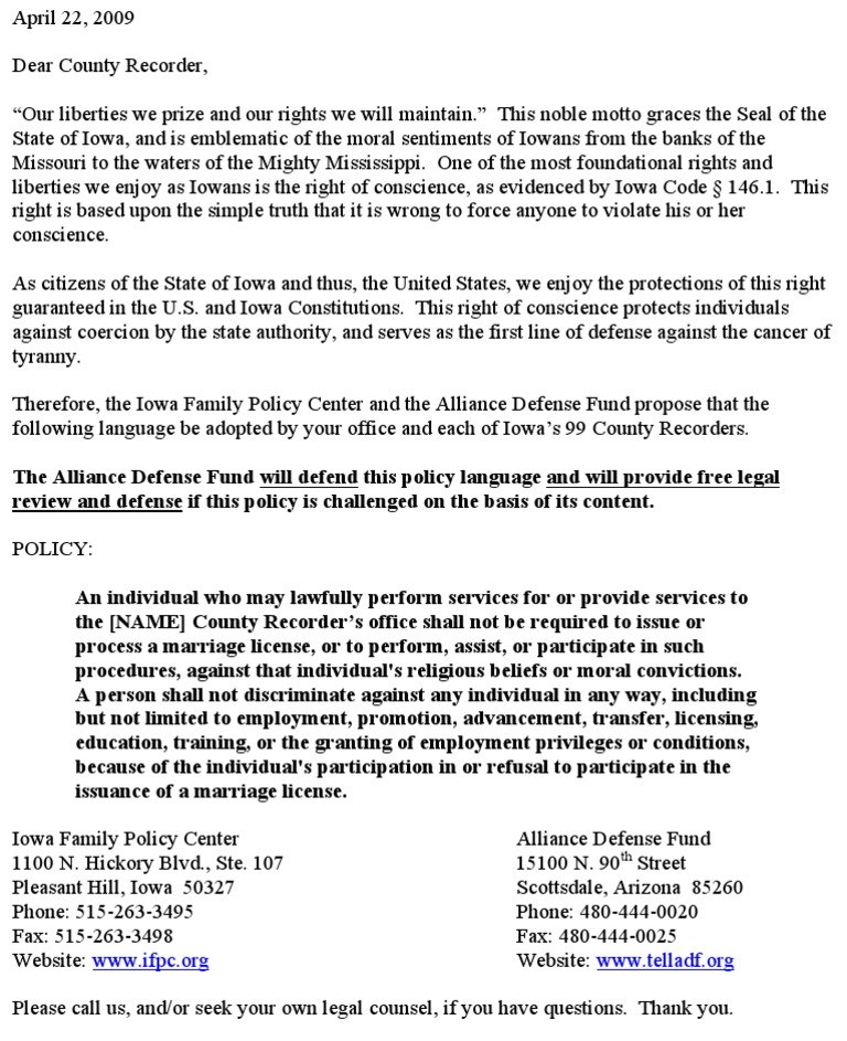 Iowa Letter | PDF