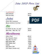 Logo Sales Inventory Price Sheet