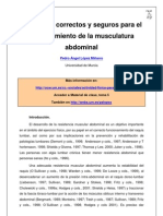 Ejercicios Correctos y Seguros Para El Fortalecimiento de La Musculatura Abdominal