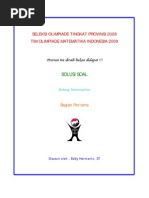 Download Solusi Olimpiade Matematika Tk Provinsi 2008 Bagian Pertama by Jamil Ihsan SN14593421 doc pdf