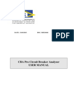 CBA Pro Circuit Breaker Analyzer User Manual