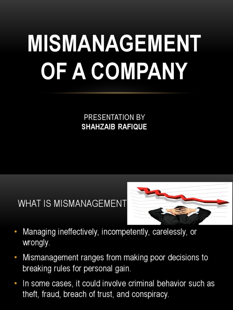 Mismanagement of Company | PDF | Board Of Directors | Government