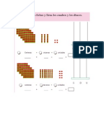 Observa Las Fichas y Llena Los Cuadros y Los Ábacos