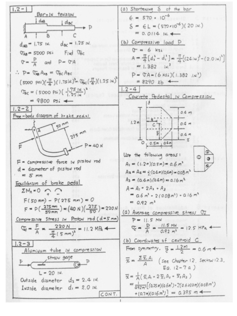 Timoshenko Solutions Manual 5th Ed