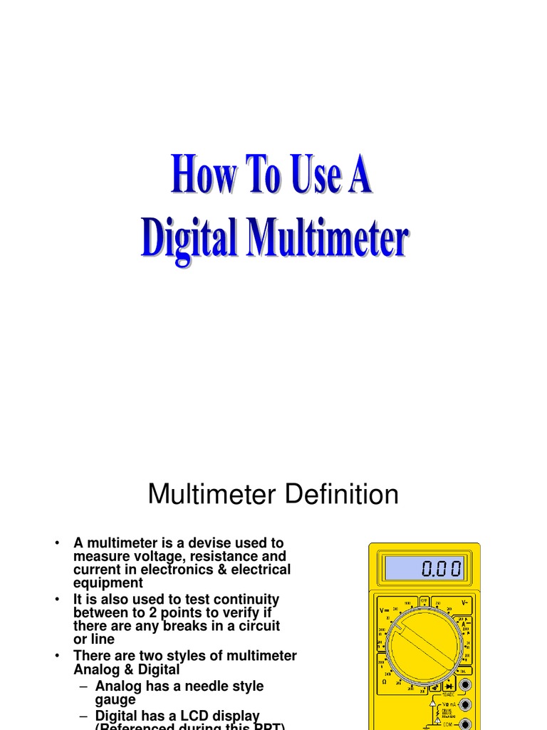 Multimeter | PDF | Voltage | Electric Current
