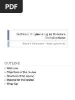 Software Engineering in Robotics - Lecture 1