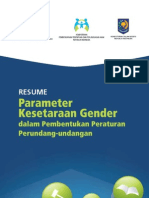 Resume Parameter Kesetaraan Gender Dalam Pembentukan Peraturan Perundang-Undangan