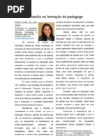 A filosofia na formação do pedagogo, Por Geruza Farias, Barro Alto-BA