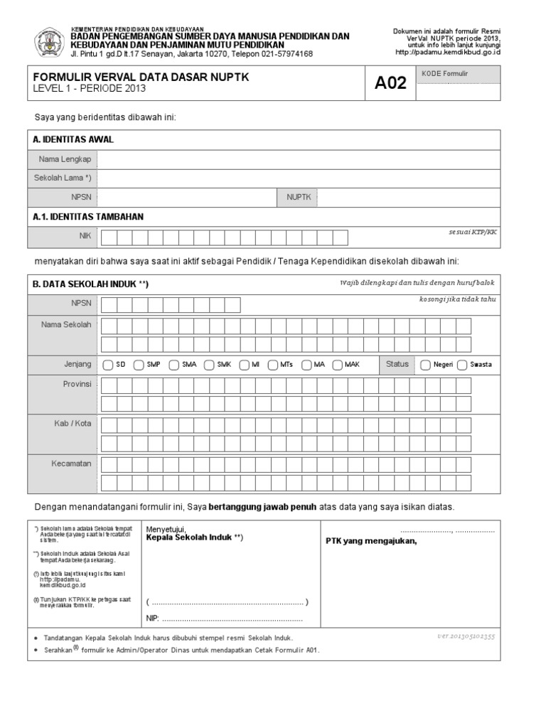 Formulir A02 PDF | PDF