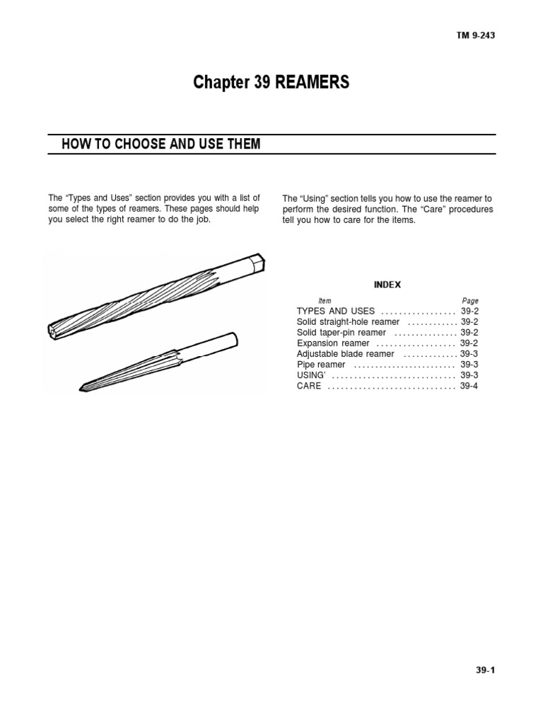 Reamer Guide Cutting Tools Manmade Materials