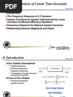 Transform Analysis of Linear Time-Invariant Systems: P P P P P