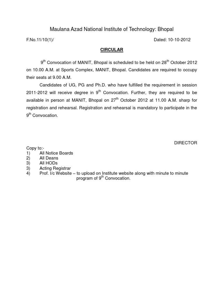 9th Convocation Researsal | PDF